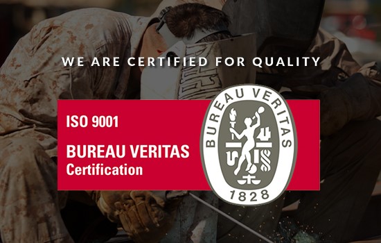 We are certified for quality